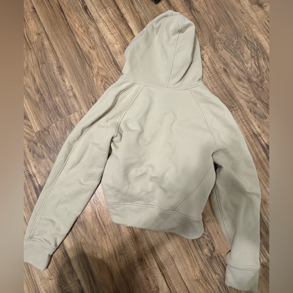 Crop Beige Half-Zip Fleece Hoodie - Picture 5 of 5